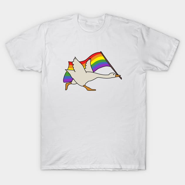 LGBT Goose T-Shirt by valentinahramov